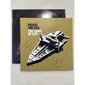 SIGNED Pierce the Veil The Jaws of Life (Deluxe) Vinyl 12x12 Print AUTOGRAPHED 2